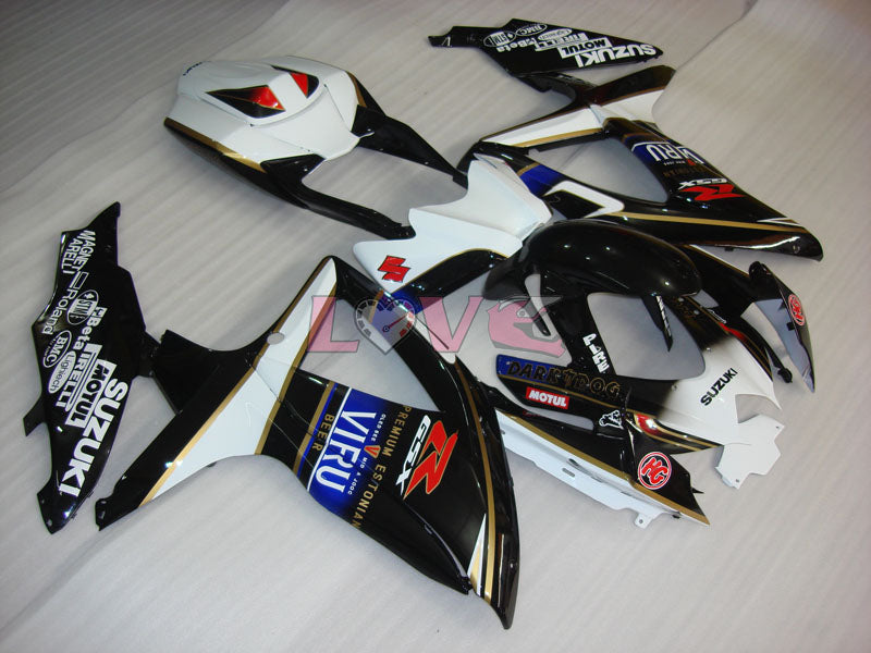 Rizla+ - White Black Fairings and Bodywork For 2008-2010 GSX-R750 #LF3896