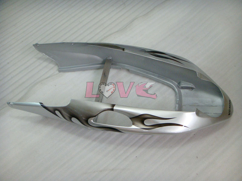 Flame - Black Silver Fairings and Bodywork For 1996-2007 CBR1100XX #LF5134
