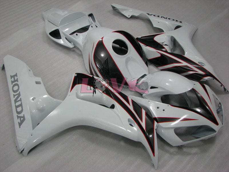 Factory Style - White Black Fairings and Bodywork For 2006-2007 CBR1000RR #LF4384