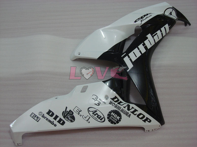 Jordan - White Black Fairings and Bodywork For 2006-2007 CBR1000RR #LF7217