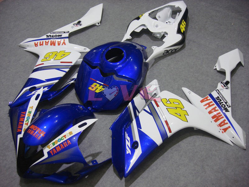 FIAT MOTUL - Blue White Fairings and Bodywork For 2007-2008 YZF-R1 #LF6972