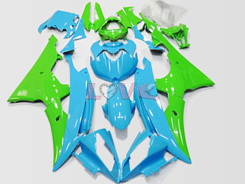 Others - Green Blue Grey Fairings and Bodywork For 2008-2016 YZF-R6 #LF4560