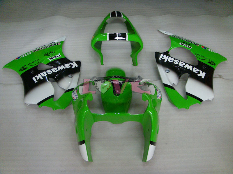 West - White Black Fairings and Bodywork For 2000-2002 NINJA ZX-6R #LF6109