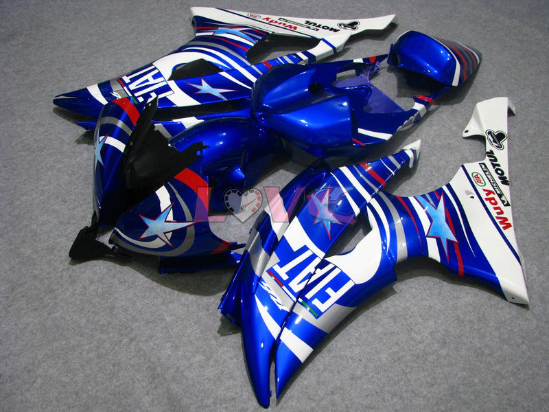 FIAT - Blue White Fairings and Bodywork For 2008-2016 YZF-R6 #LF6868