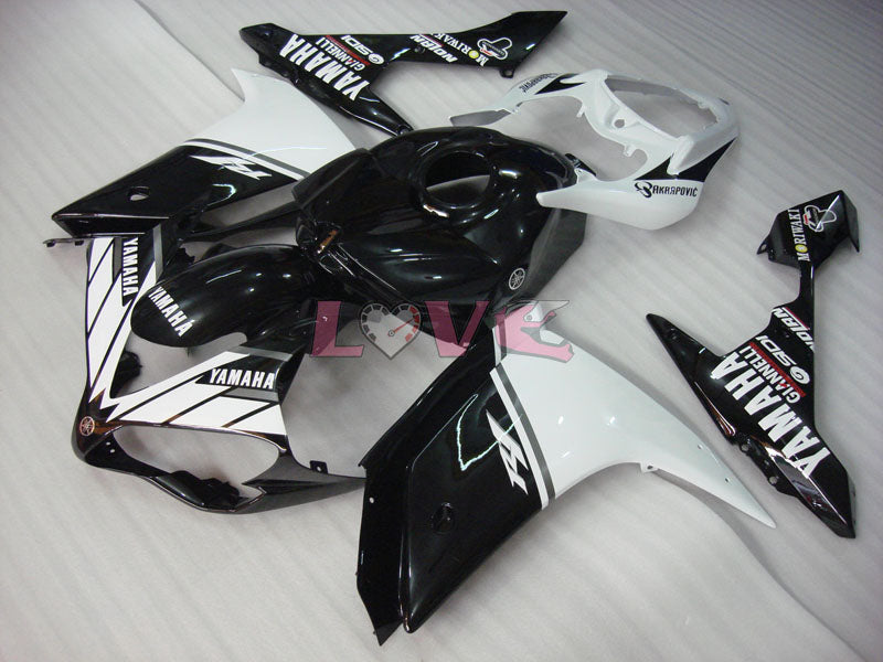 Moriwaki - White Black Fairings and Bodywork For 2007-2008 YZF-R1 #LF3675