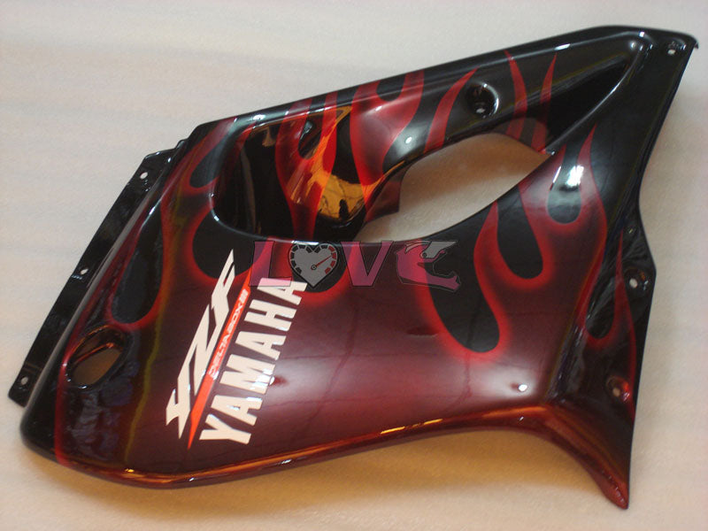 Flame - Red Black Fairings and Bodywork For 1997-2007 YZF1000R #LF7917