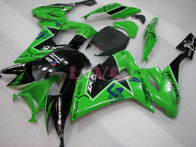 Customize - Green Black Fairings and Bodywork For 2008-2010 NINJA ZX-10R #LF3254
