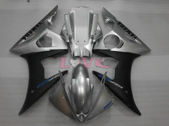 Factory Style - Black Silver Matte Fairings and Bodywork For 2005 YZF-R6 #LF5305
