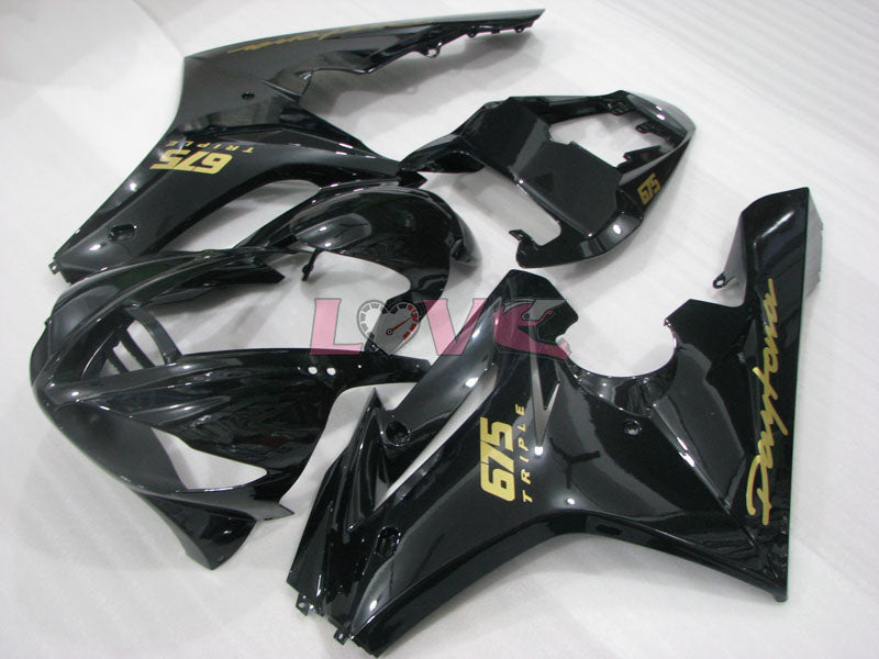 Factory Style - Black Fairings and Bodywork For 2006-2008 Daytona 675 #LF4642