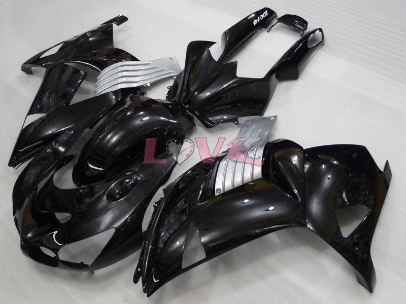 Factory Style - Black Silver Fairings and Bodywork For 2006-2011 NINJA ZX-14R #LF3235