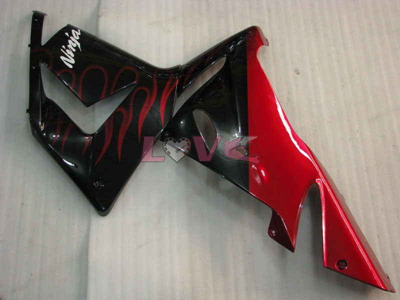 Flame - Red Black Fairings and Bodywork For 2004-2005 NINJA ZX-10R #LF6317