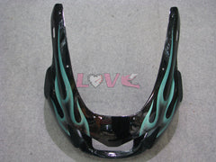 Flame - Cyan Black Fairings and Bodywork For 1997-2007 YZF1000R #LF7908
