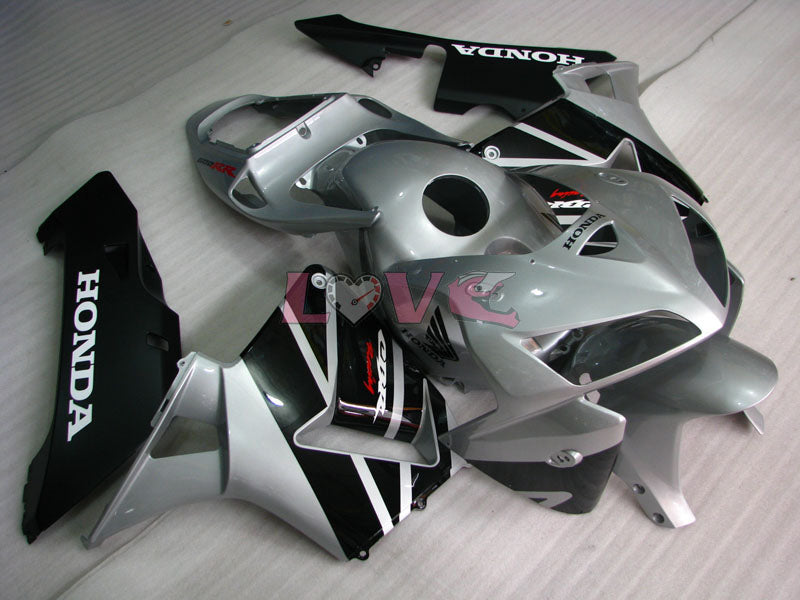 Factory Style - Black Silver Fairings and Bodywork For 2005-2006 CBR600RR #LF7509