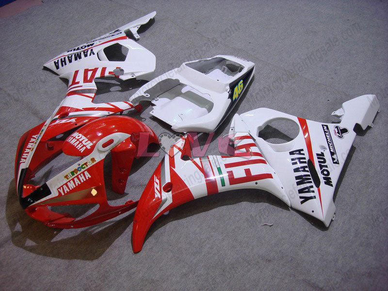 FIAT MOTUL - Red White Fairings and Bodywork For 2005 YZF-R6 #LF5279