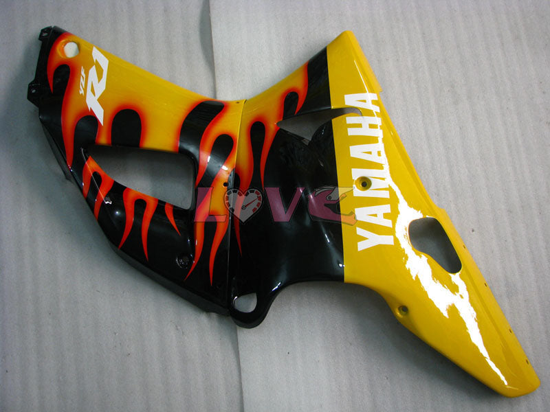Flame - Yellow Black Fairings and Bodywork For 1998-1999 YZF-R1 #LF7090
