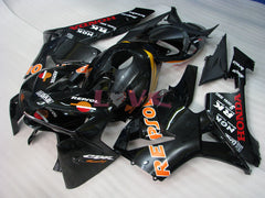 RK Repsol - Black Fairings and Bodywork For 2005-2006 CBR600RR #LF7492