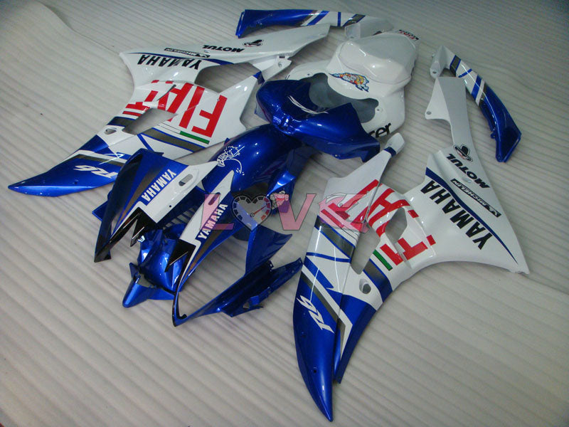 FIAT MOTUL - Blue White Fairings and Bodywork For 2006-2007 YZF-R6 #LF3443