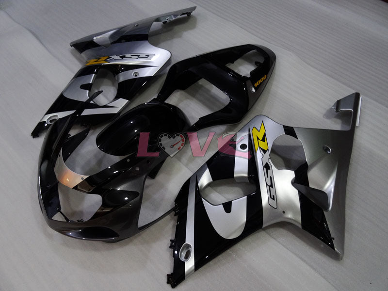 Factory Style - Black Silver Fairings and Bodywork For 2000-2002 GSX-R1000 #LF4147