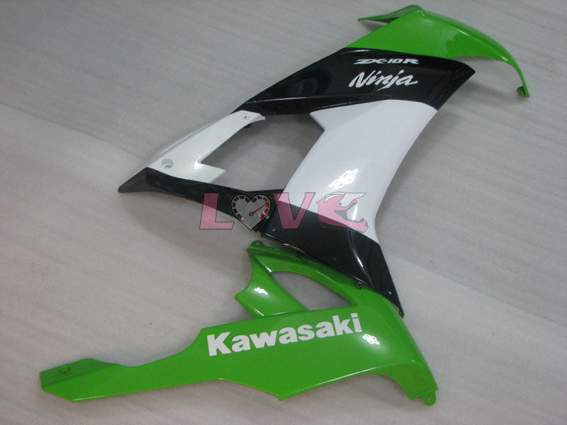 Factory Style - Green White Black Fairings and Bodywork For 2008-2010 NINJA ZX-10R #LF3252