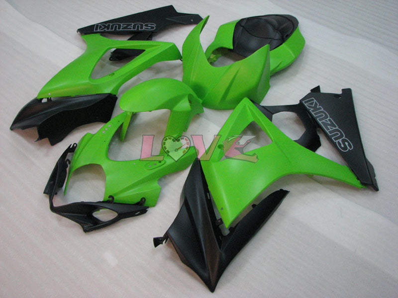 Factory Style - Green Black Matte Fairings and Bodywork For 2007-2008 GSX-R1000 #LF3829