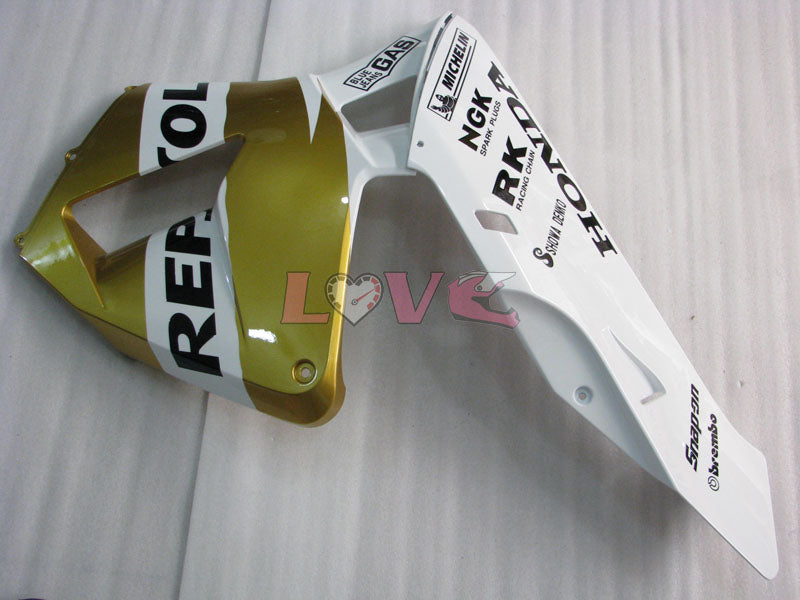 Repsol - White Gold Fairings and Bodywork For 2003-2004 CBR600RR #LF5332