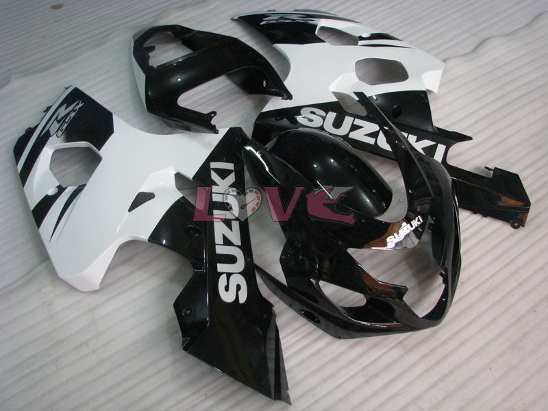Factory Style - White Black Fairings and Bodywork For 2004-2005 GSX-R600 #LF6444