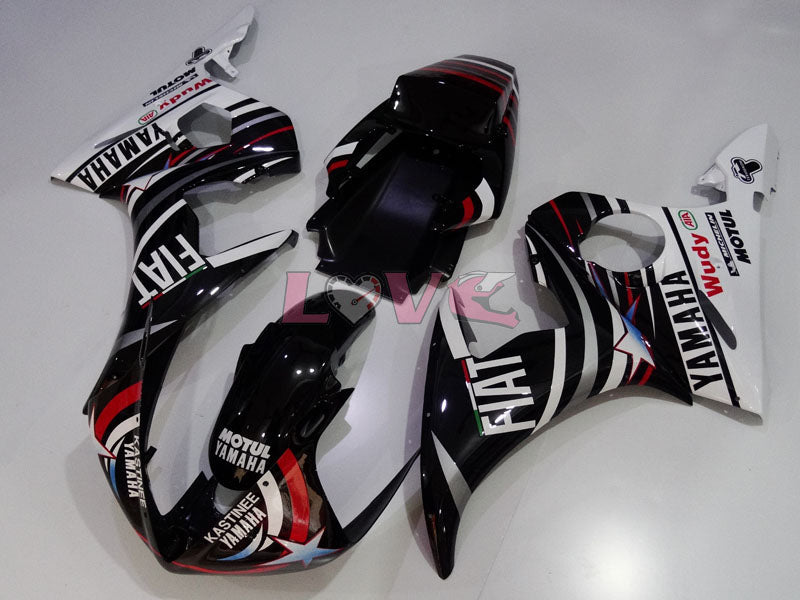 FIAT - White Black Fairings and Bodywork For 2005 YZF-R6 #LF3497