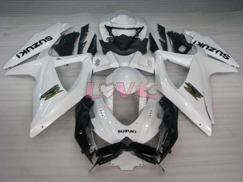 Factory Style - White Black Fairings and Bodywork For 2008-2010 GSX-R600 #LF3961