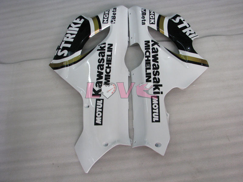 Lucky Strike - White Black Fairings and Bodywork For 2005-2006 NINJA ZX-6R #LF5991