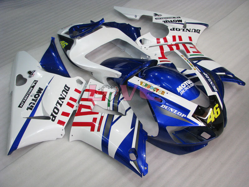 DUNLOP FIAT MOTUL - Blue White Fairings and Bodywork For 1998-1999 YZF-R1 #LF3578