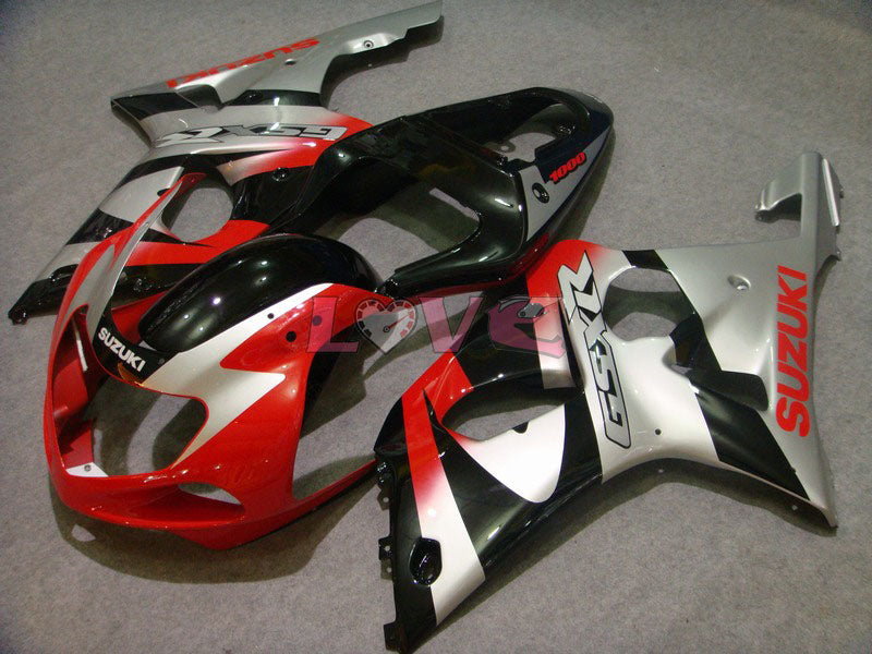 Factory Style - Red Silver Fairings and Bodywork For 2000-2003 GSX-R750 #LF6731