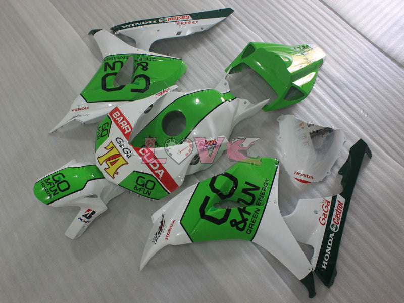 GO&FUN - Green White Fairings and Bodywork For 2006-2007 CBR1000RR #LF4368