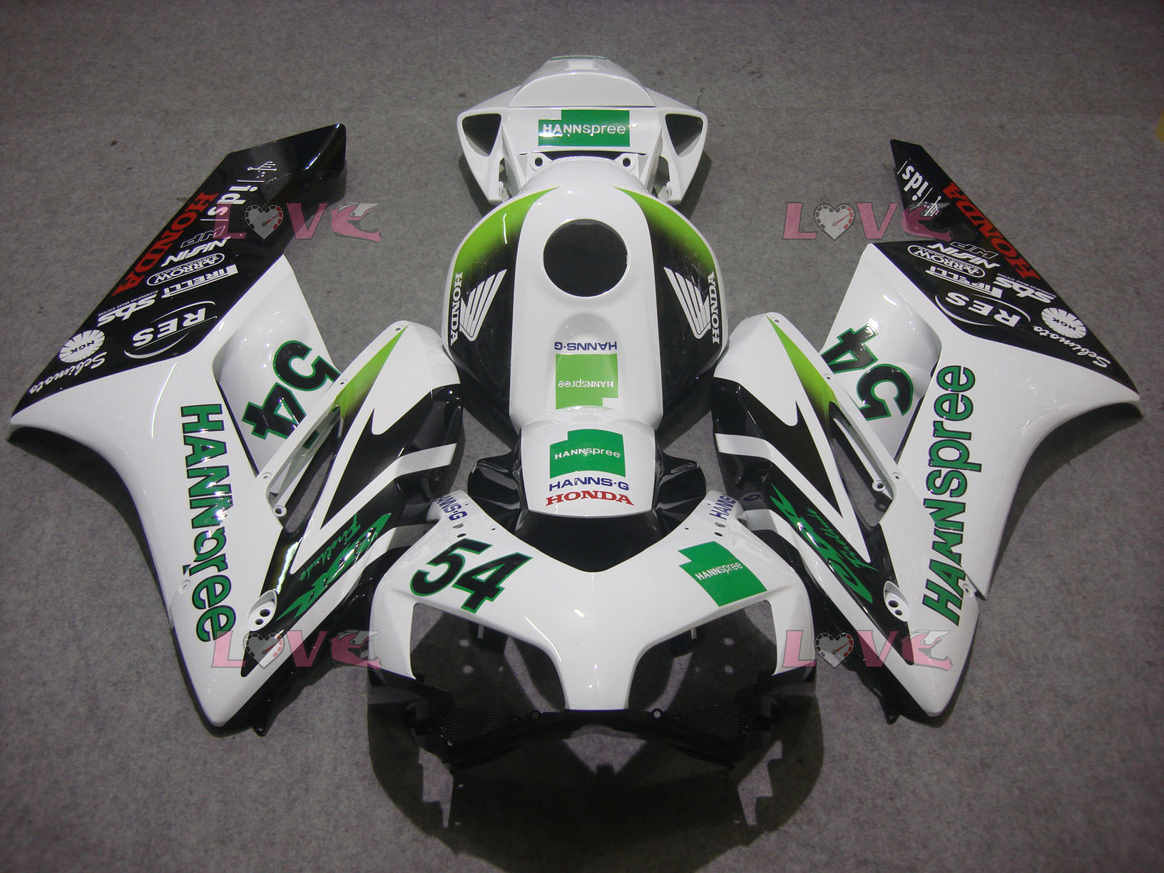 HANN Spree - White Black Fairings and Bodywork For 2004-2005 CBR1000RR #LF7333