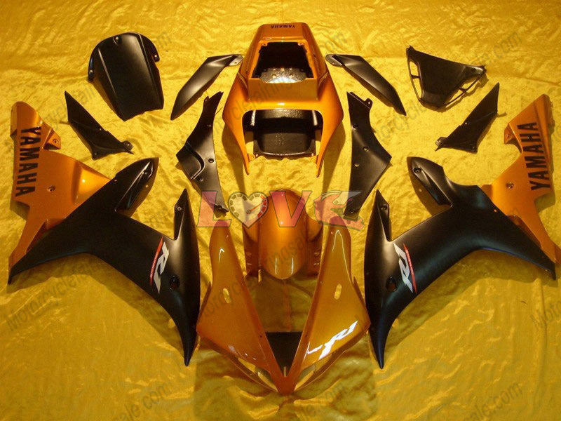 Factory Style - Orange Black Matte Fairings and Bodywork For 2002-2003 YZF-R1 #LF7016