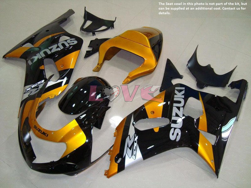 Factory Style - Black Gold Fairings and Bodywork For 2000-2003 GSX-R750 #LF4710