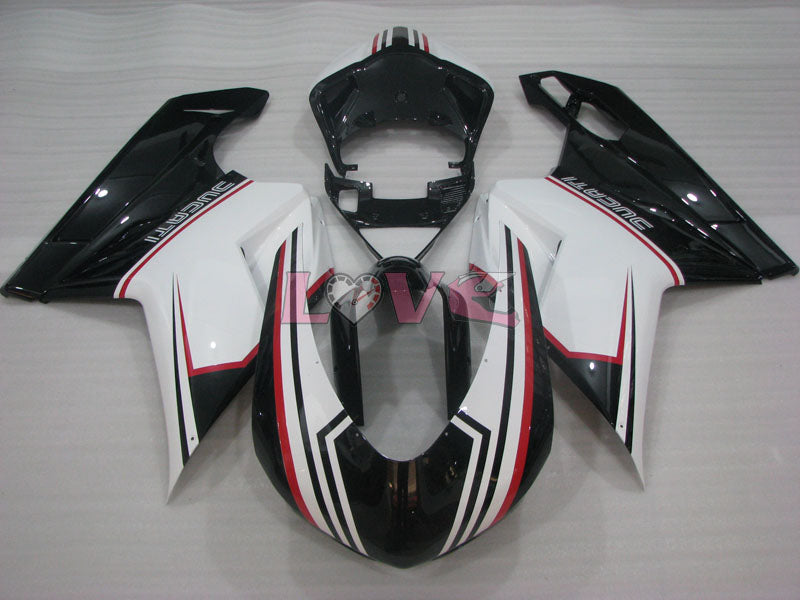 Factory Style - White Black Fairings and Bodywork For 2008-2013 848 #LF3144