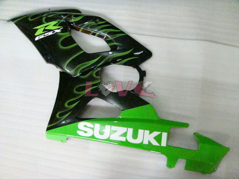 Flame - Green Black Fairings and Bodywork For 2005-2006 GSX-R1000 #LF5902