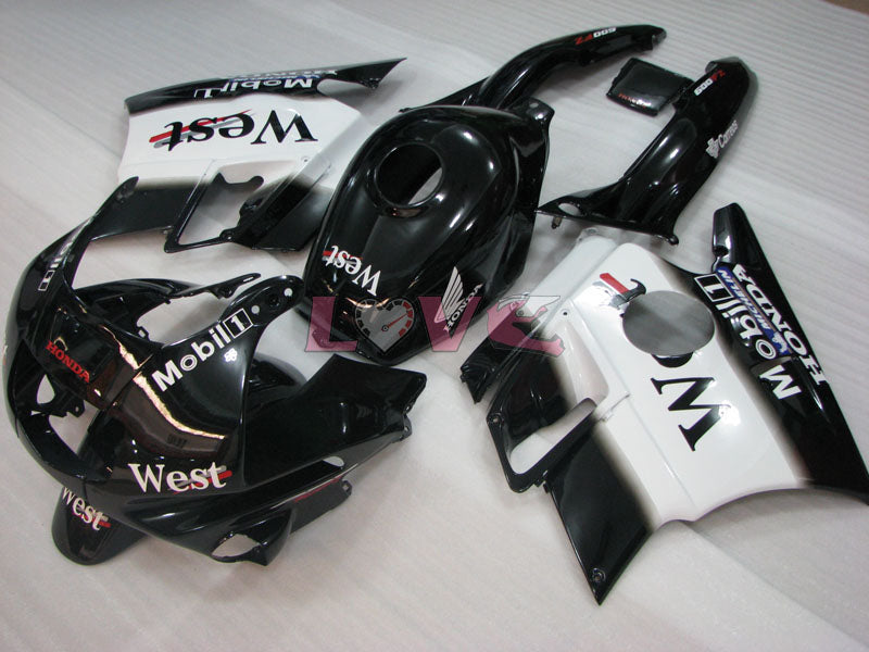 West - White Black Fairings and Bodywork For 1991-1994 CBR600F2 #LF4543