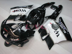 West - White Black Fairings and Bodywork For 1991-1994 CBR600F2 #LF4543