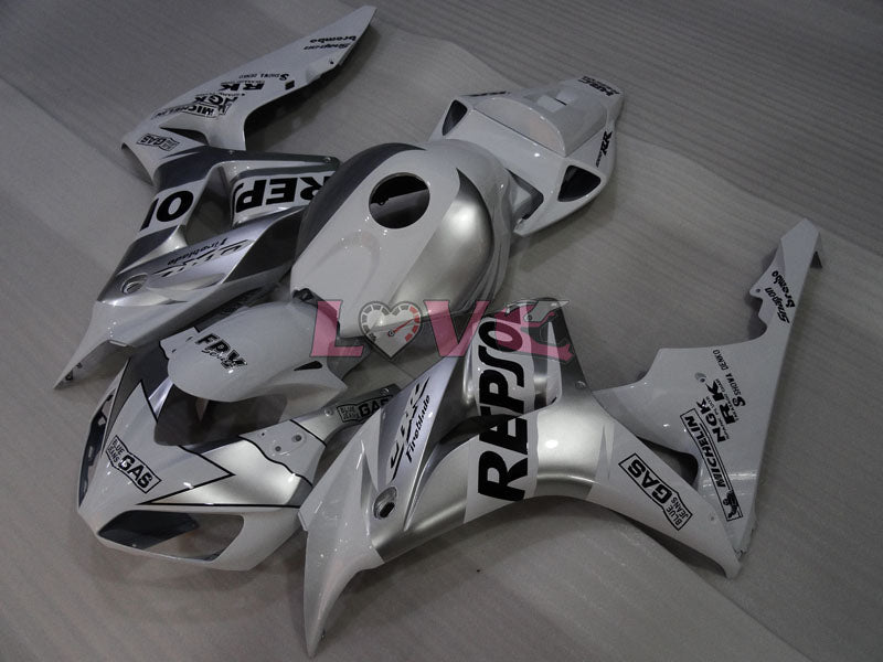 Repsol - White Silver Fairings and Bodywork For 2006-2007 CBR1000RR #LF4355