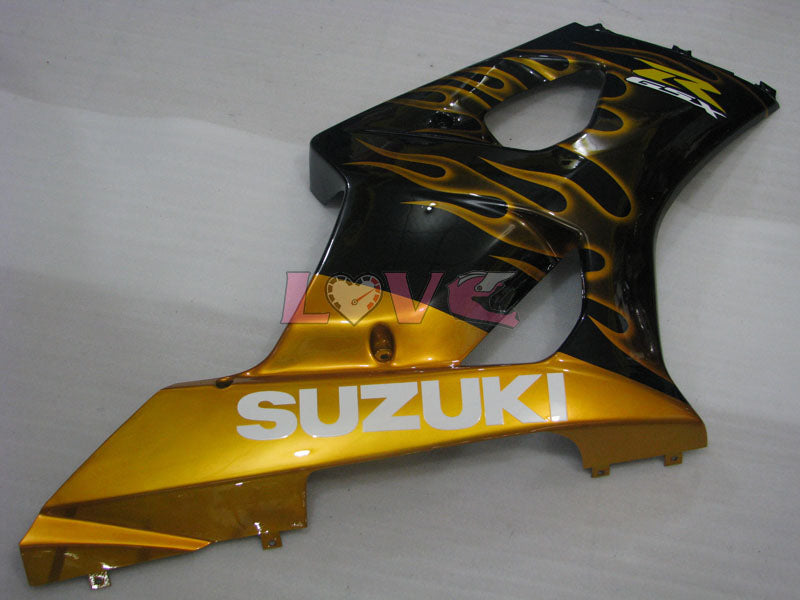 Flame - Yellow Black Fairings and Bodywork For 2003-2004 GSX-R1000 #LF6027