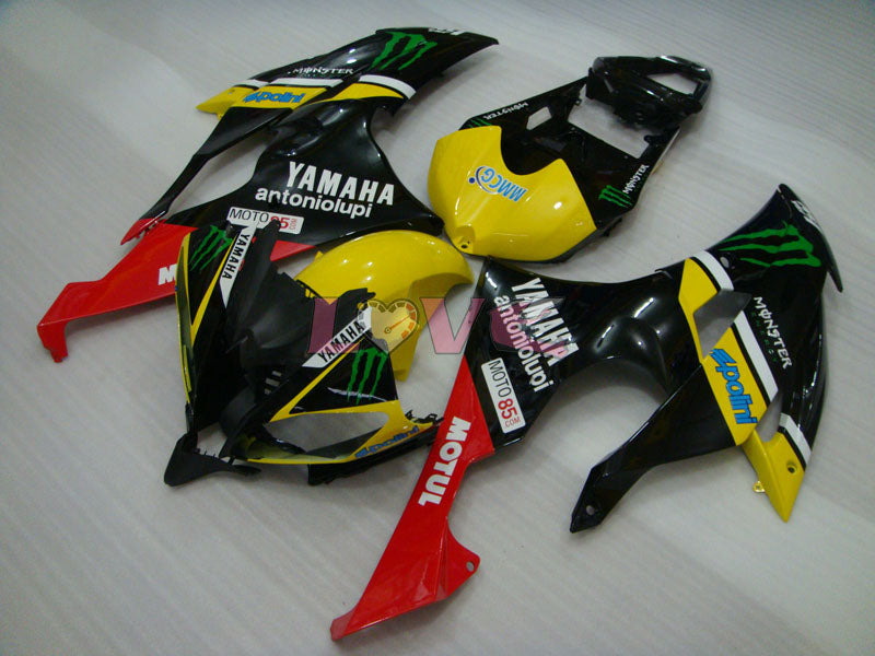 Monster MOTUL - Yellow Black Fairings and Bodywork For 2008-2016 YZF-R6 #LF6860
