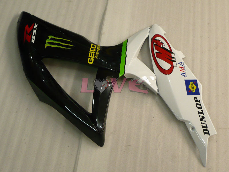 Monster - White Black Fairings and Bodywork For 2008-2010 GSX-R600 #LF3970