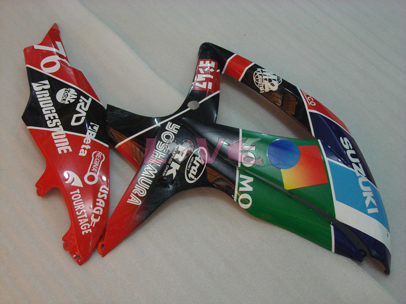 RK - Red Black Fairings and Bodywork For 2008-2010 GSX-R600 #LF3980