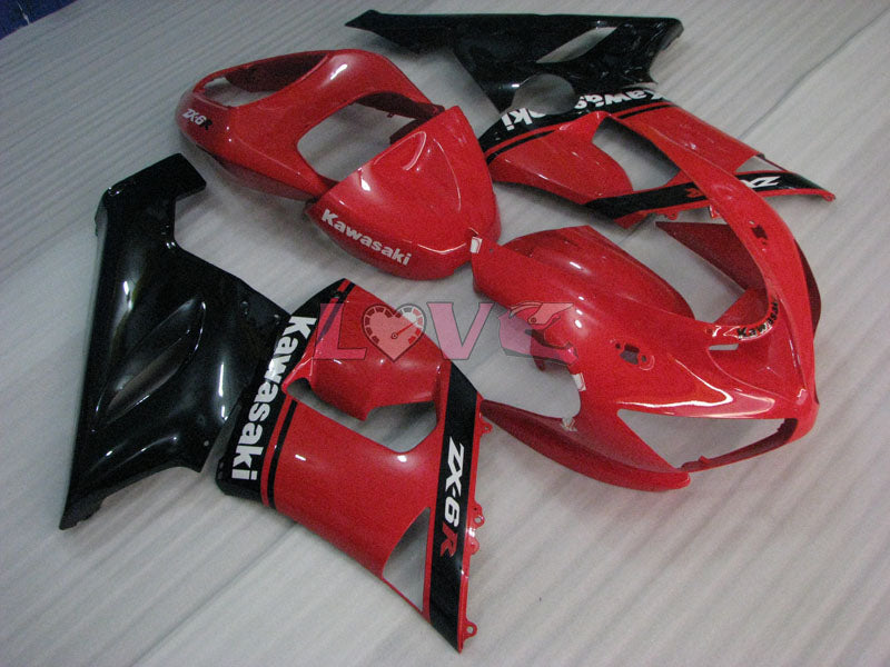 Factory Style - Red Black Fairings and Bodywork For 2005-2006 NINJA ZX-6R #LF3309