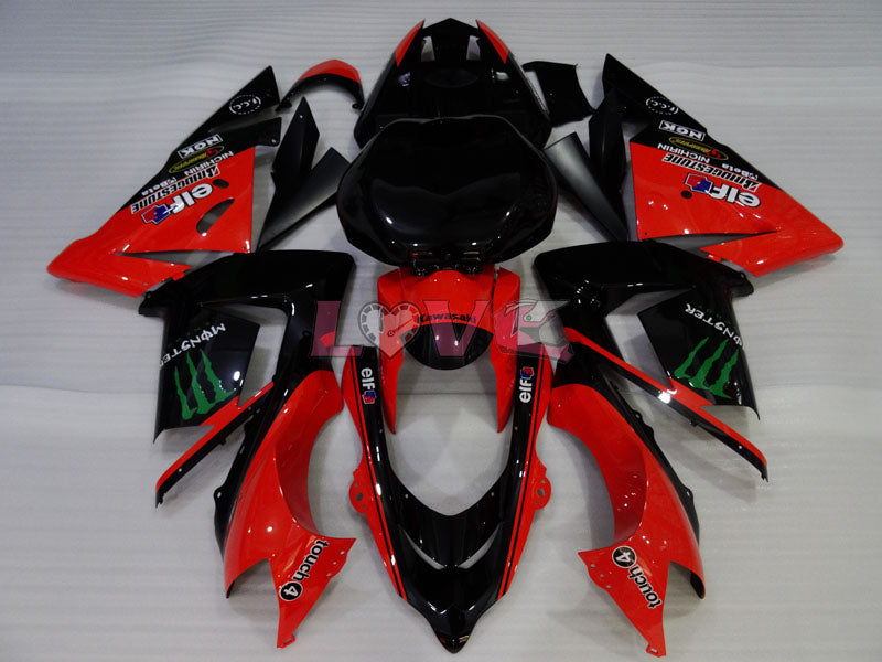 Monster - Red Black Fairings and Bodywork For 2004-2005 Ninja ZX-10R #LF3271