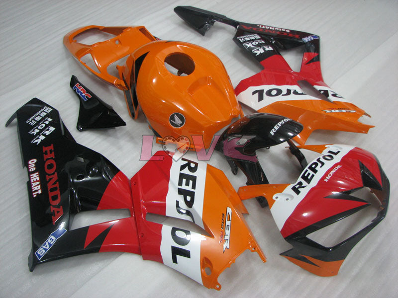 Repsol - Orange Black Fairings and Bodywork For 2013-2016 CBR600RR #LF4824