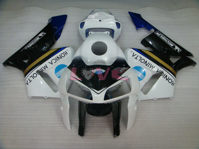 Konica Minolta - White Black Fairings and Bodywork For 2005-2006 CBR600RR #LF4432