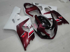 Factory Style - Red wine White Fairings and Bodywork For 2004-2005 GSX-R750 #LF4083