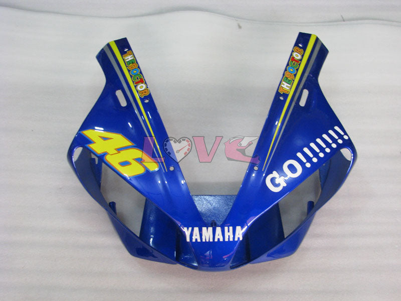 GO!!!!!!! MOTUL - Blue White Fairings and Bodywork For 2000-2001 YZF-R1 #LF3616
